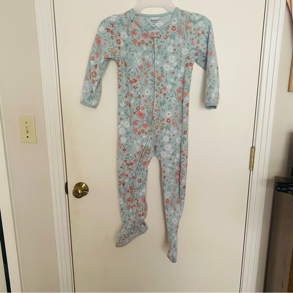 Carter’s size 4 bodysuit pajamas, girls, flannel - Picture 5 of 5